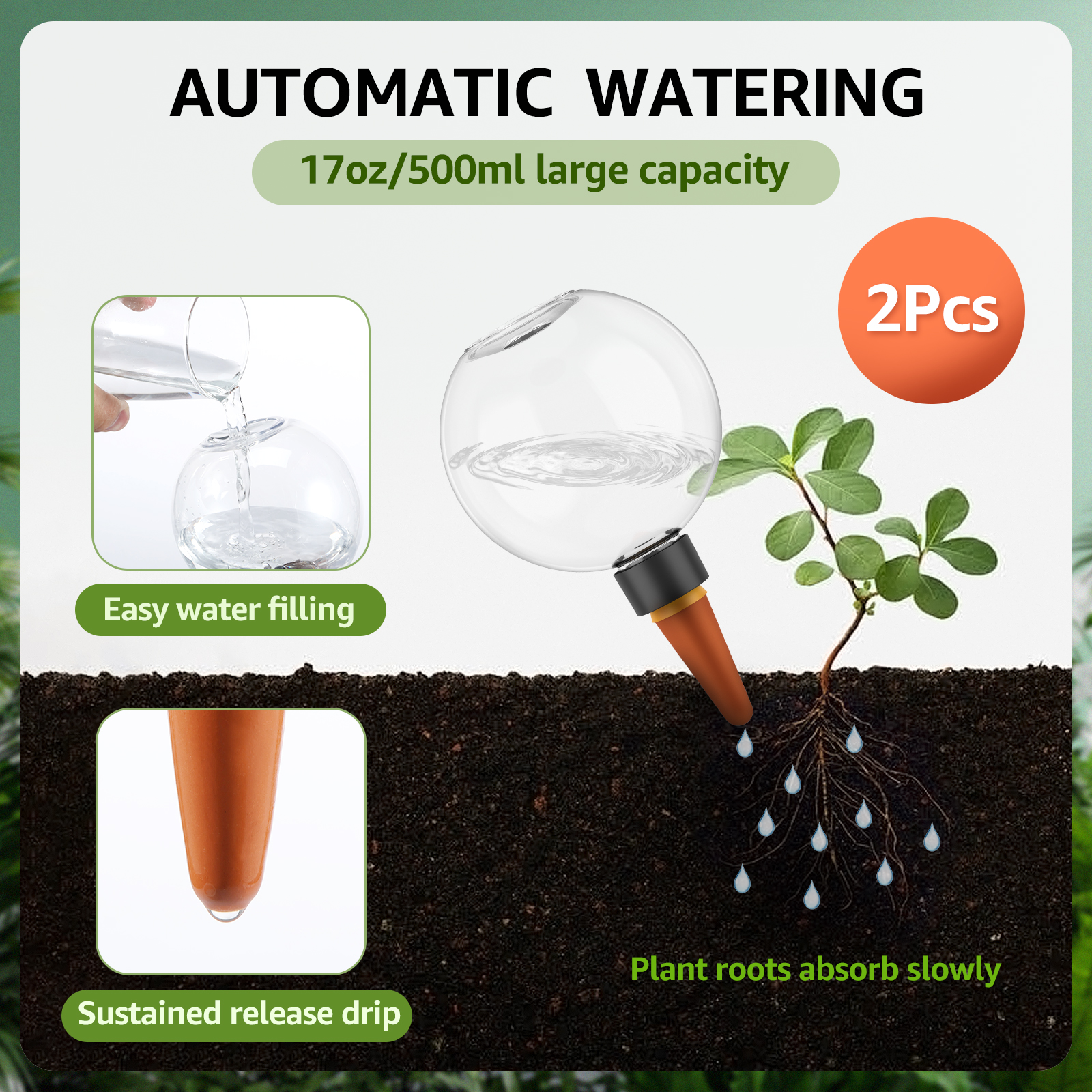 2/4Pcs 500ML Automatic Drip Ir - Urban Farming System 评论和价格