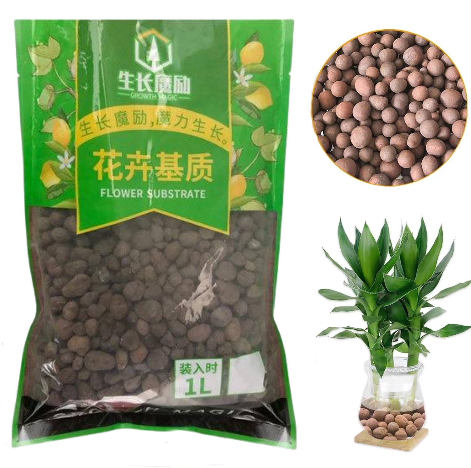 2L/1L Organic clay balls, Flow - Clay Pebble Growing 评论和价格