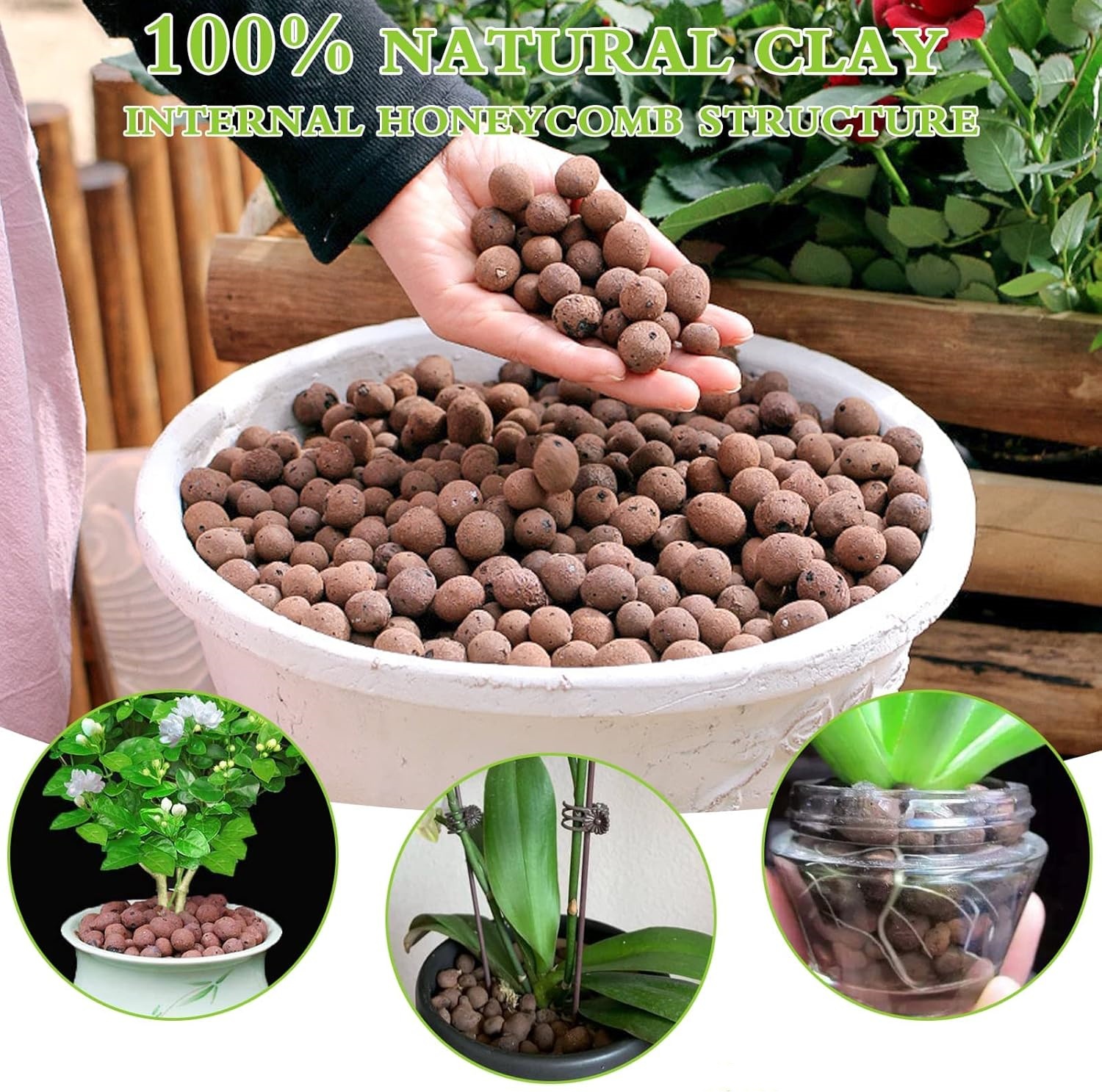1L Organic Clay Pebbles 100% N - Clay Pebble Growing 评论和价格